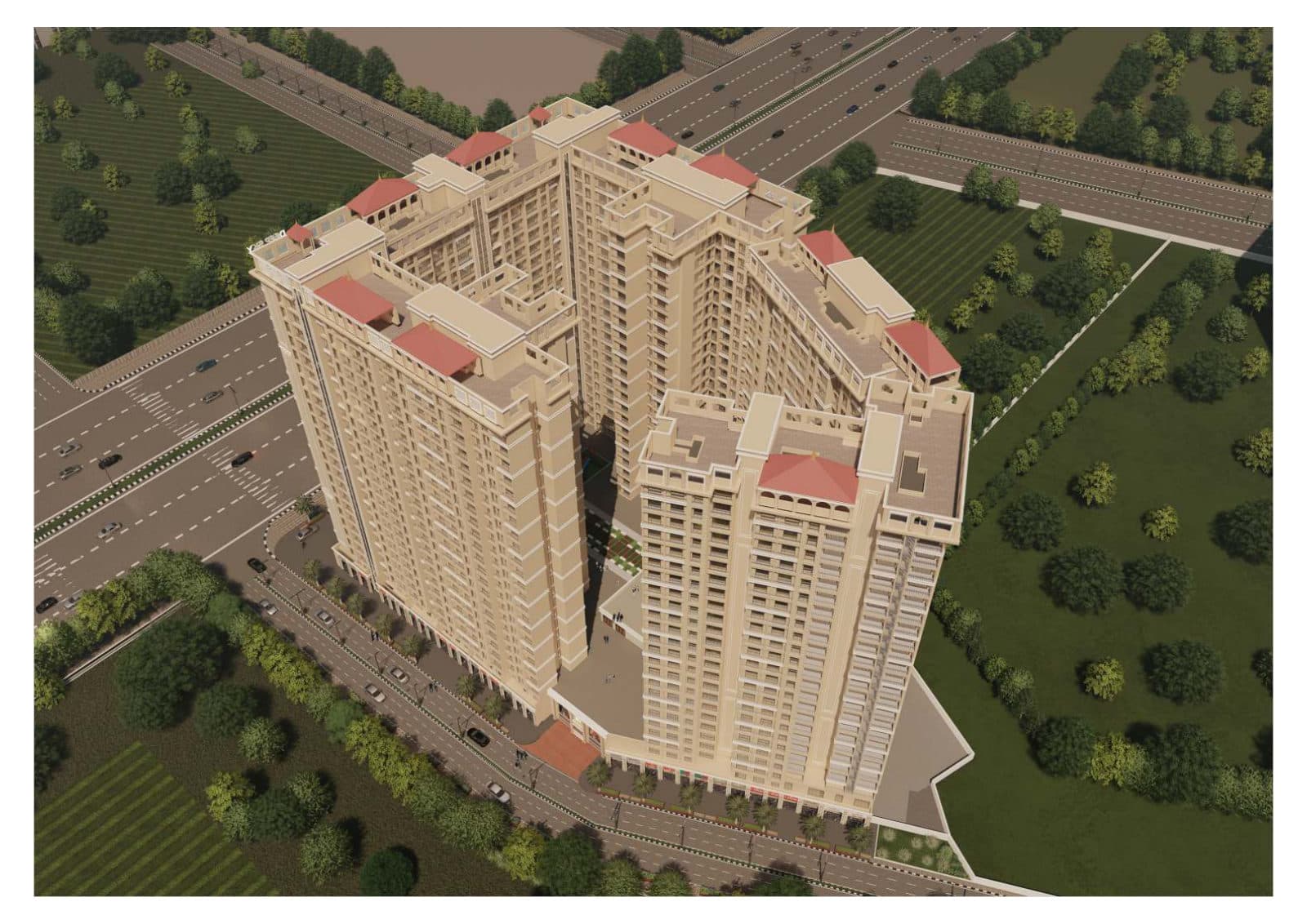 Aerial view of Deep Sky towers