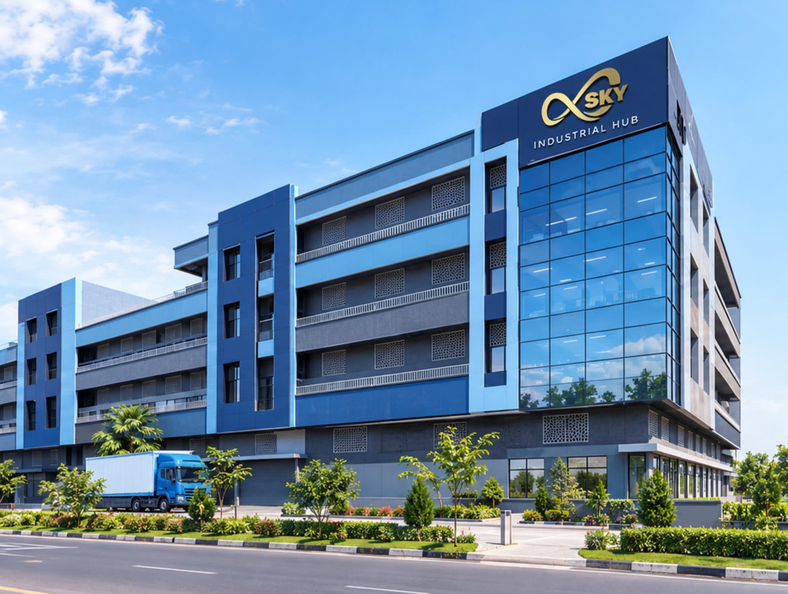 Sky Industrial Hub building on NH 48